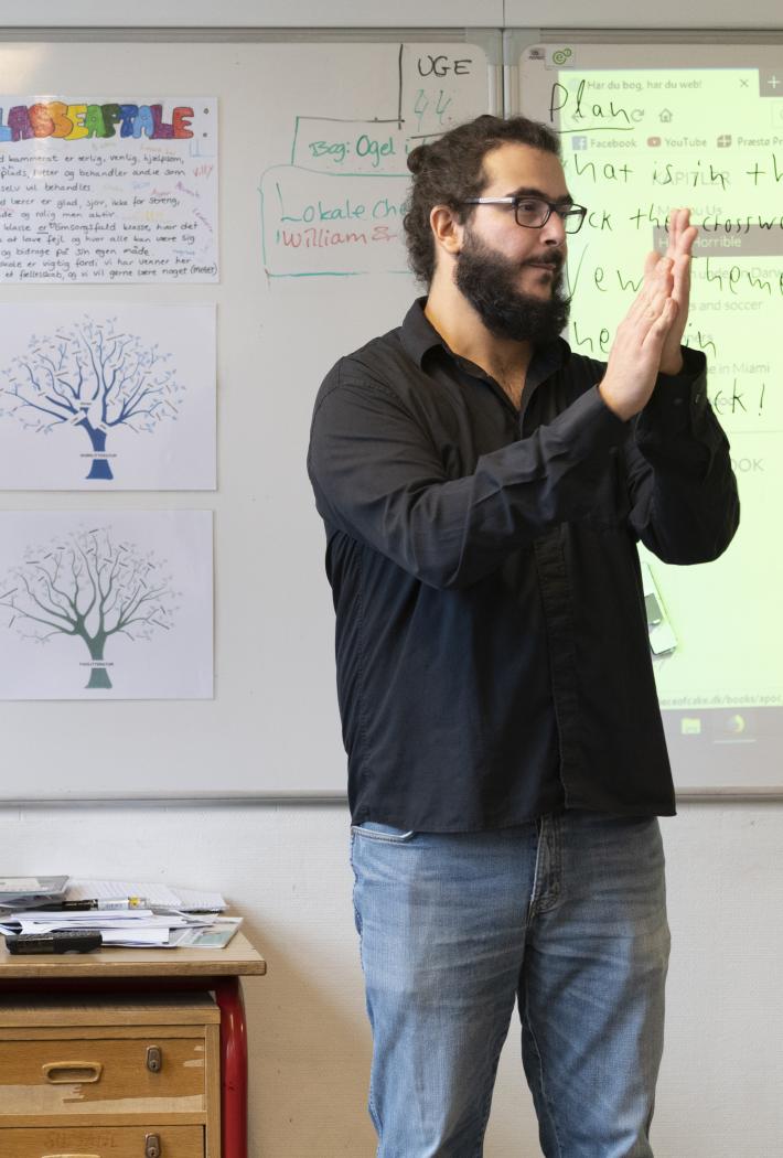 Teacher in class