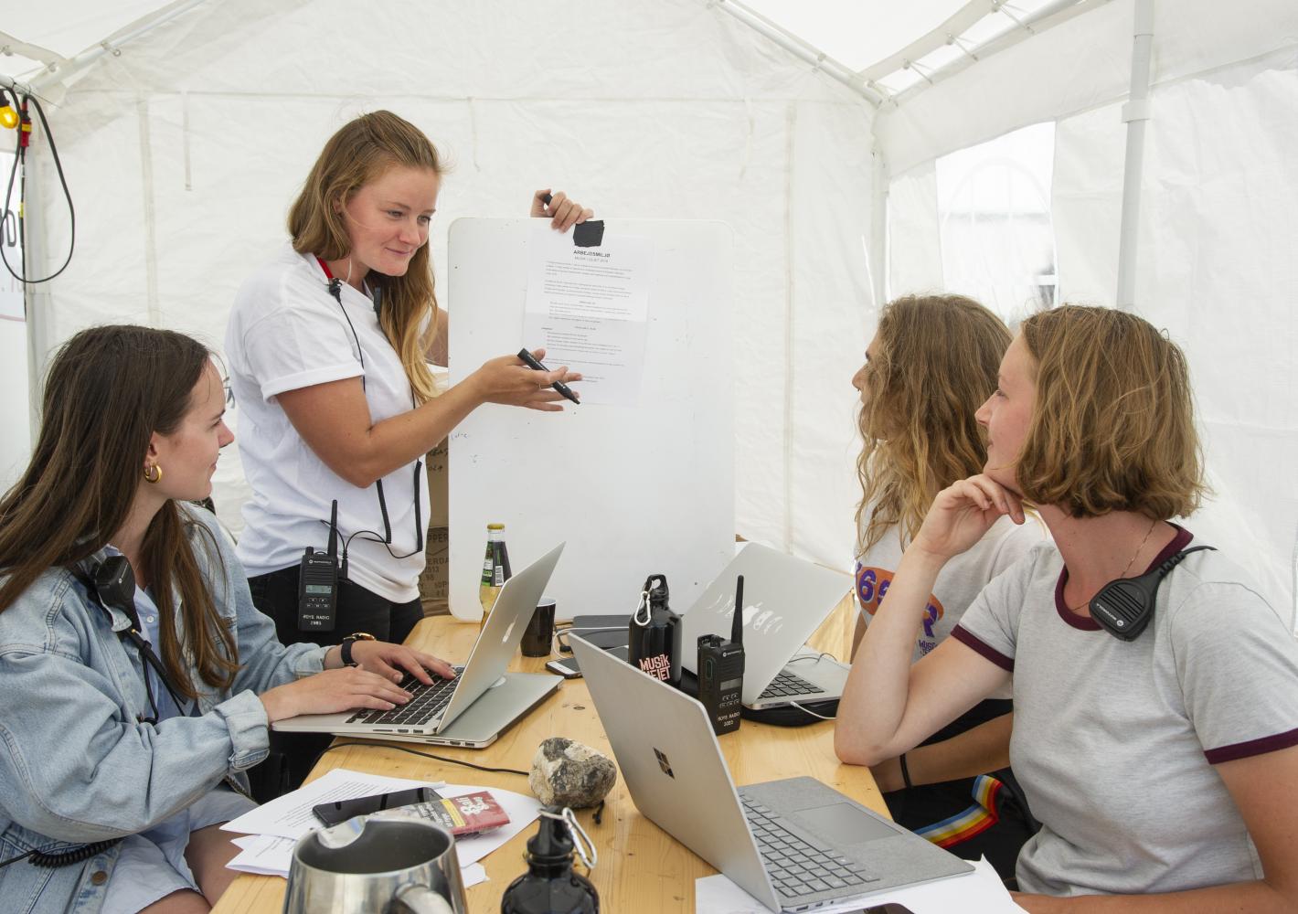 Leisure students planning an event